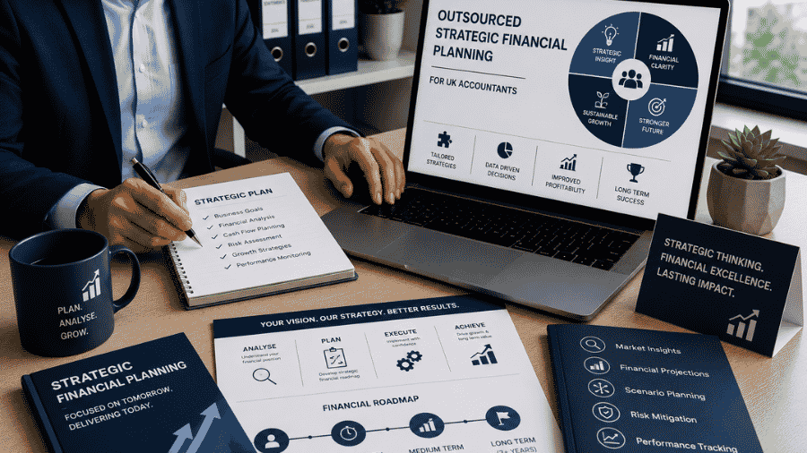 UK accountants preparing strategic business planning roadmap