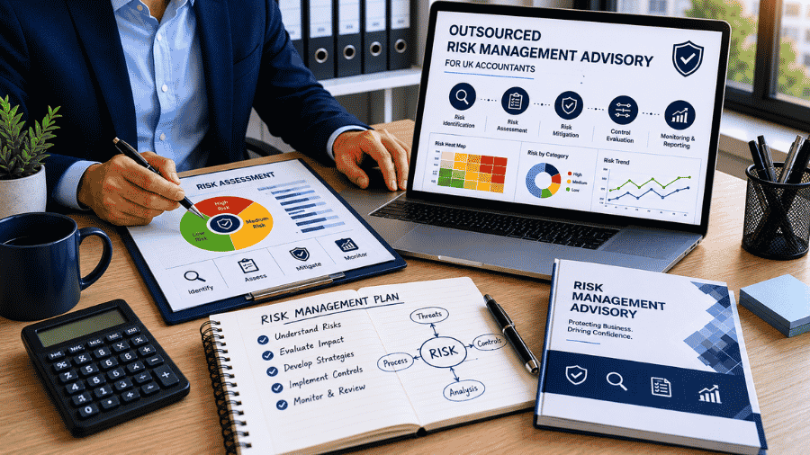 UK accountants preparing risk management advisory report